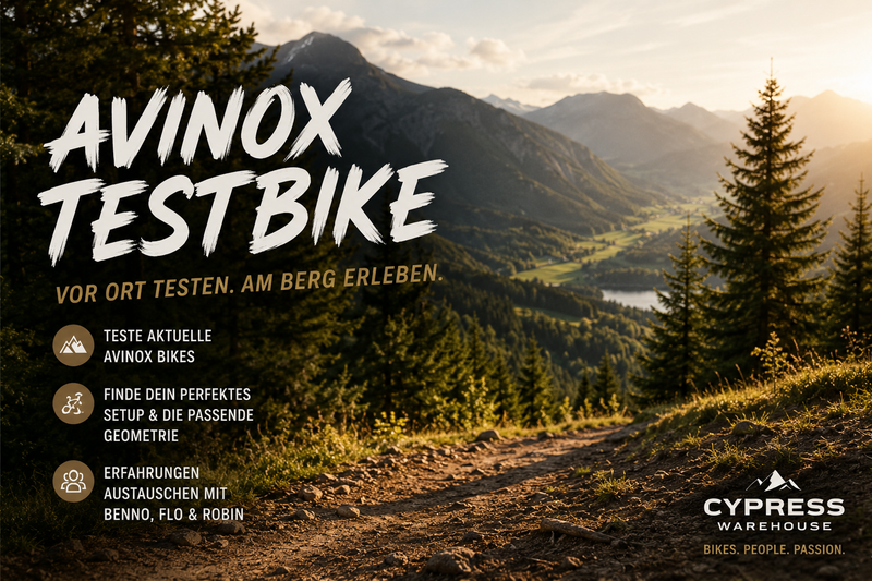Avinox Testbike vor Ort testen | Cypress Warehouse