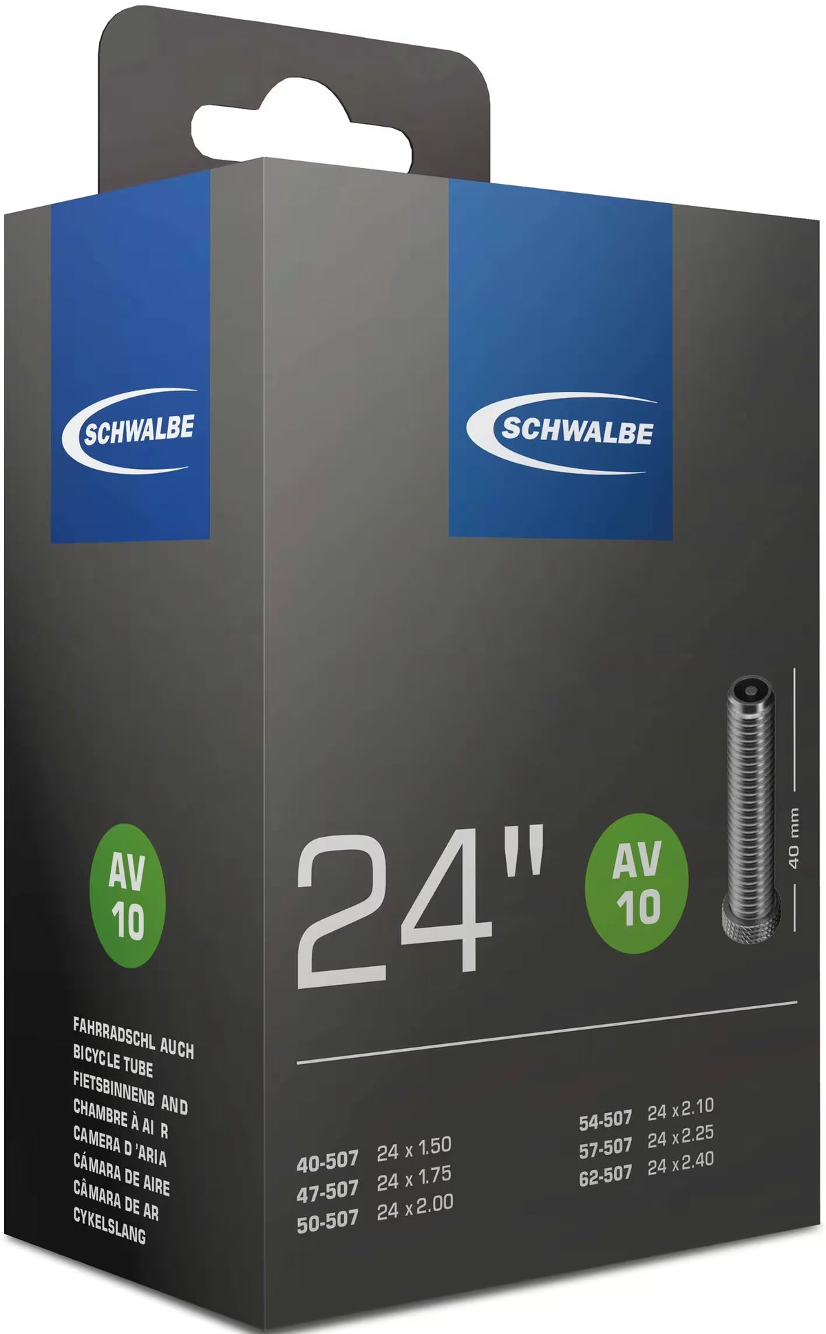 Schwalbe AV10 Fahrradschlauch – 24 Zoll – 40 mm