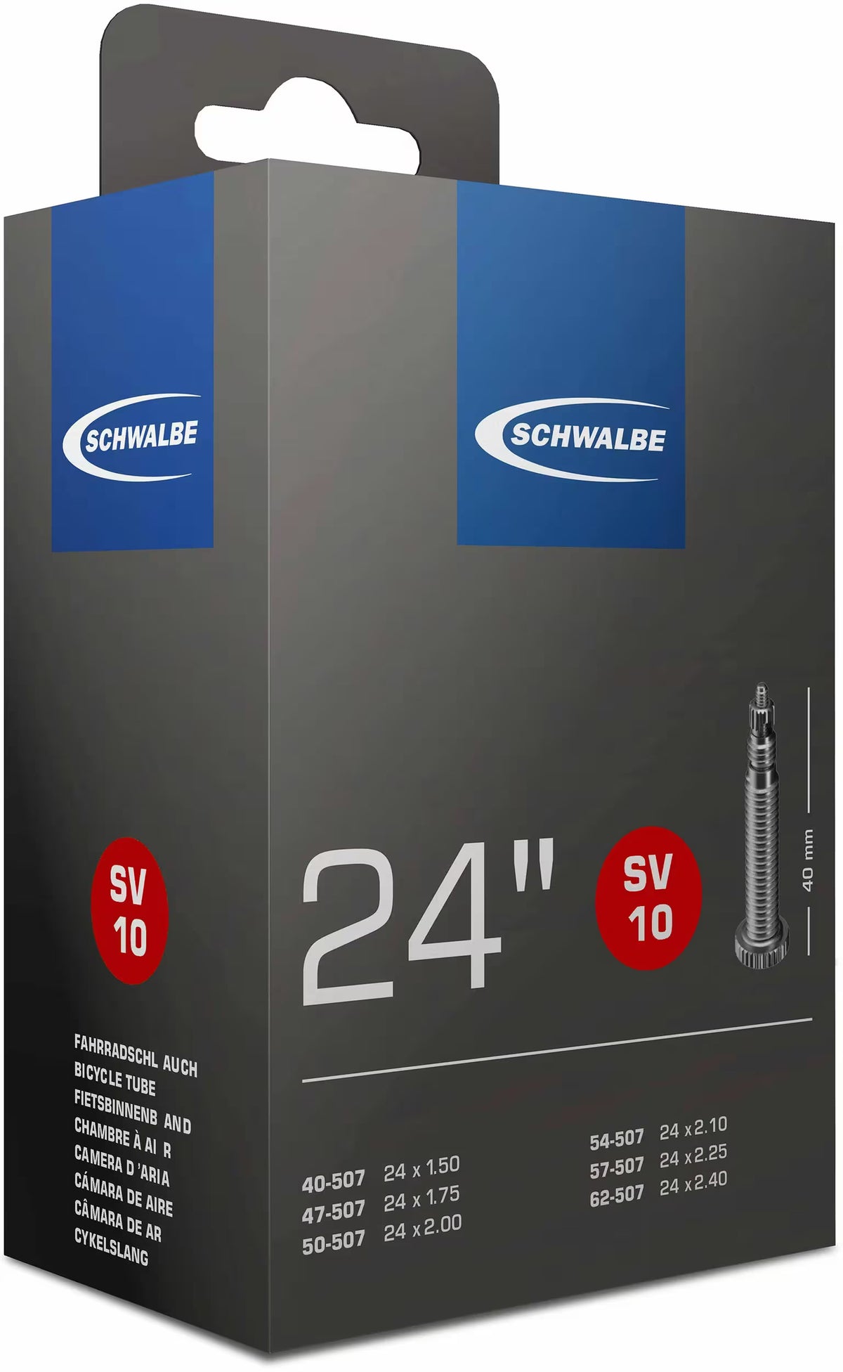 Schwalbe SV10 Fahrradschlauch – 24 Zoll – 40 mm
