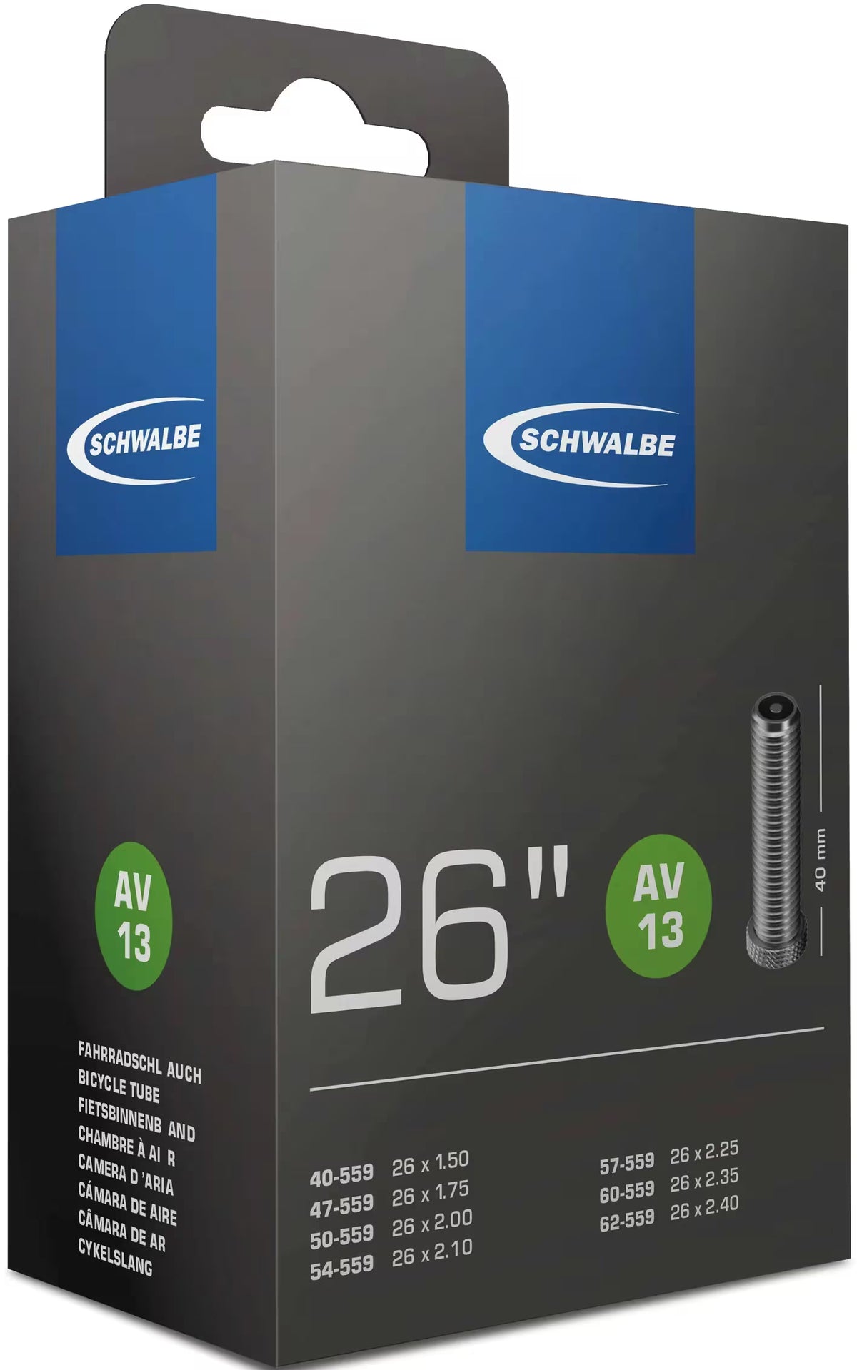 Schwalbe AV13 Fahrradschlauch – 26 Zoll – 40 mm