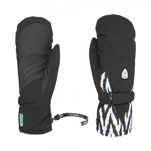 Level Hero W Mitt Damen-Fäustlinge Black-White
