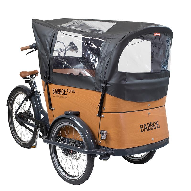 Babboe Curve Mountain Verdeck Lastenrad Schwarz