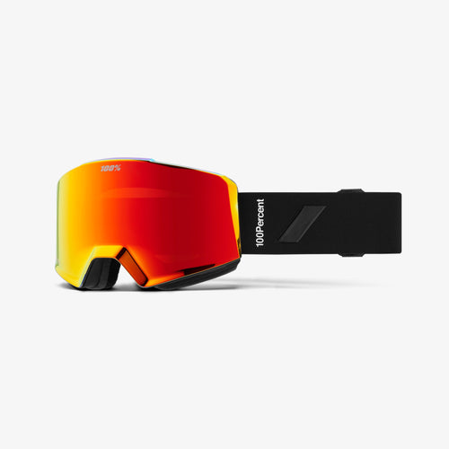 100% Norg Skibrille in Black mit HiPER Red Mirror – Artikel 51000-00002