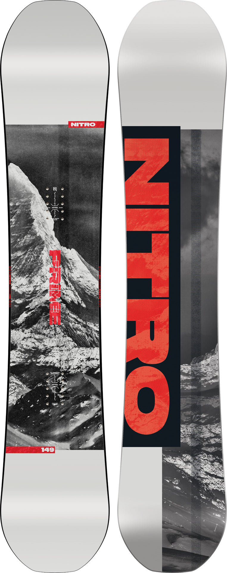Nitro Prime Raw Snowboard 2027 – Ober- und Unterseite