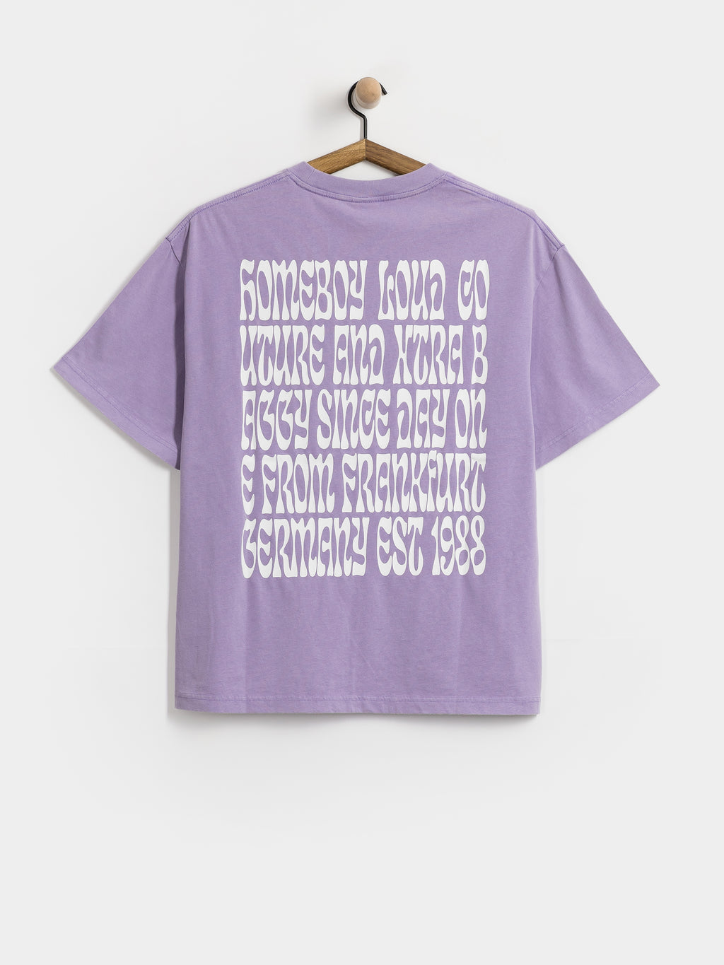 Homeboy Big Text Tee – Washed Lilac