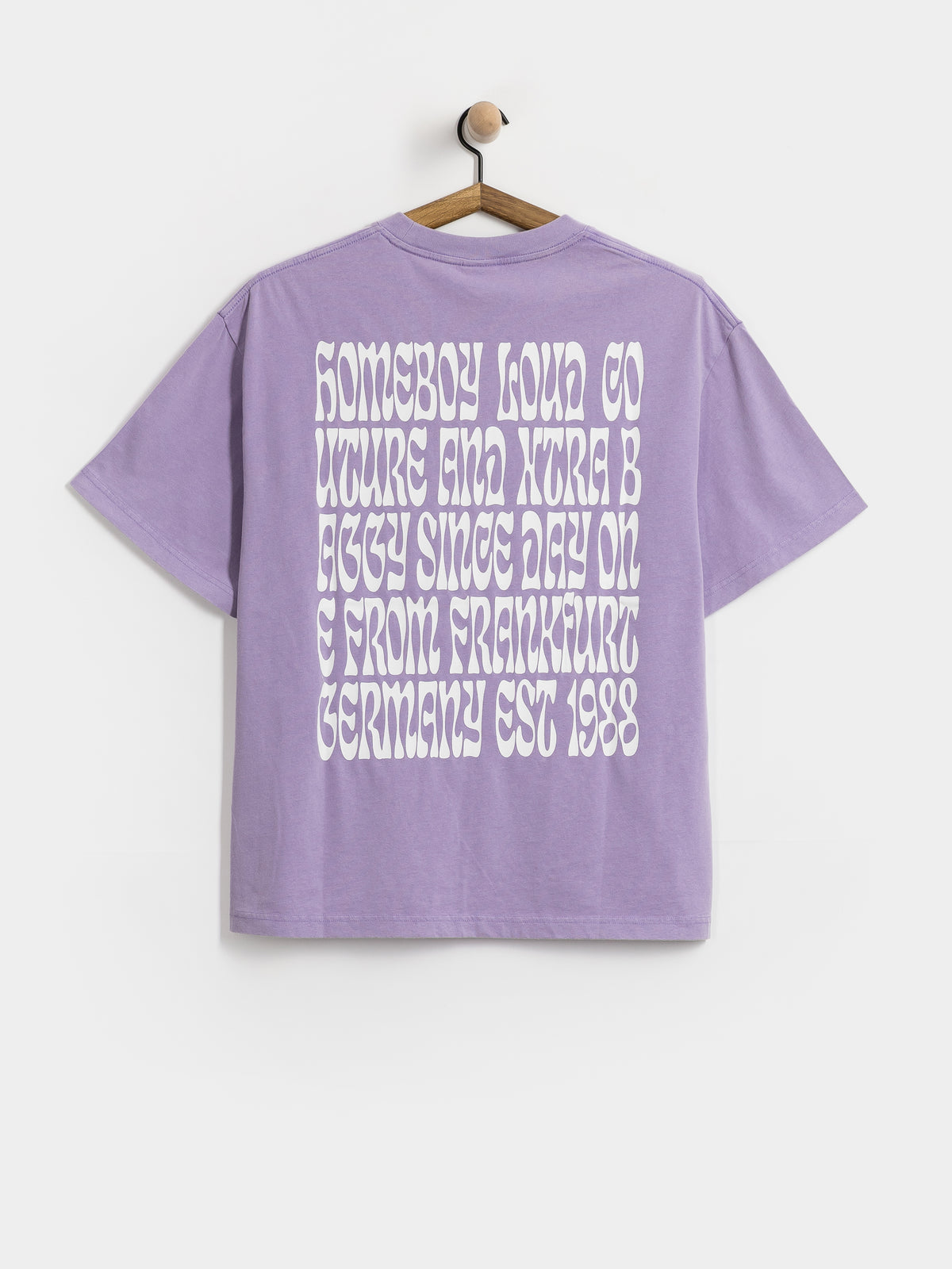 Homeboy Big Text Tee – Washed Lilac