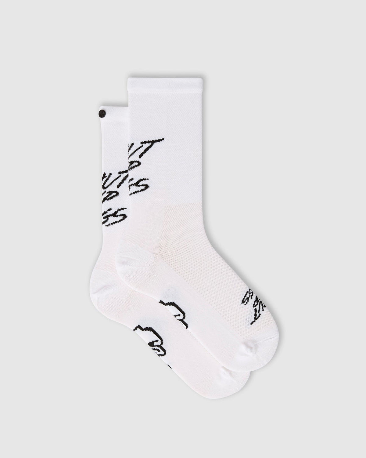FINGERSCROSSED Shut Up Legs White – Radsocken in Weiß