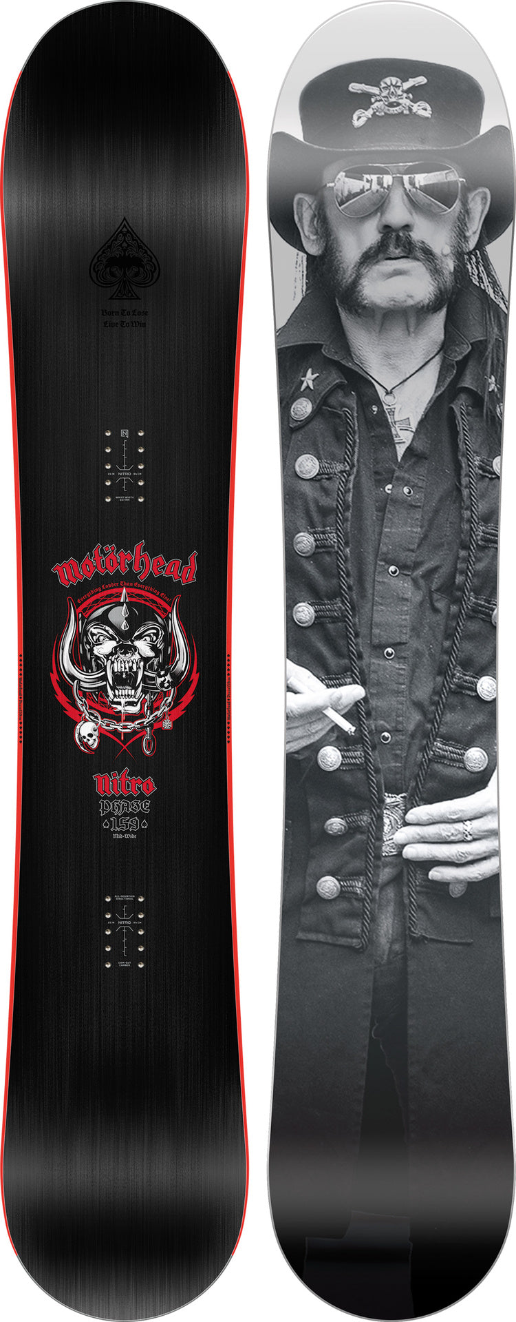 Nitro Phase x Motörhead Snowboard 2027 – Ober- und Unterseite