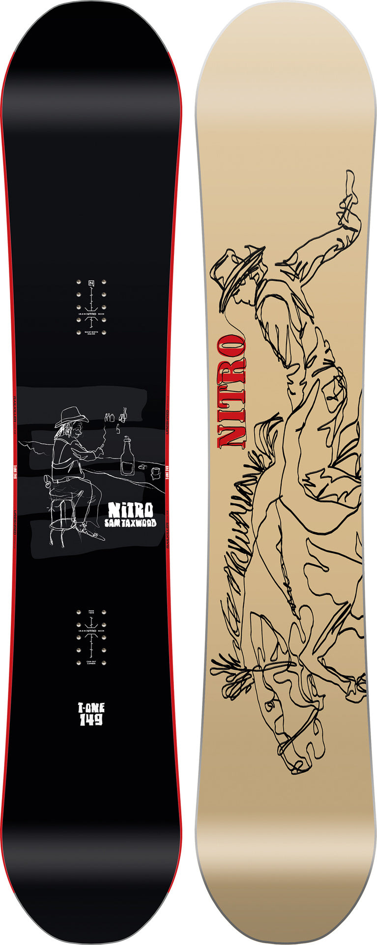 Nitro T1 Snowboard 2027 – Ober- und Unterseite