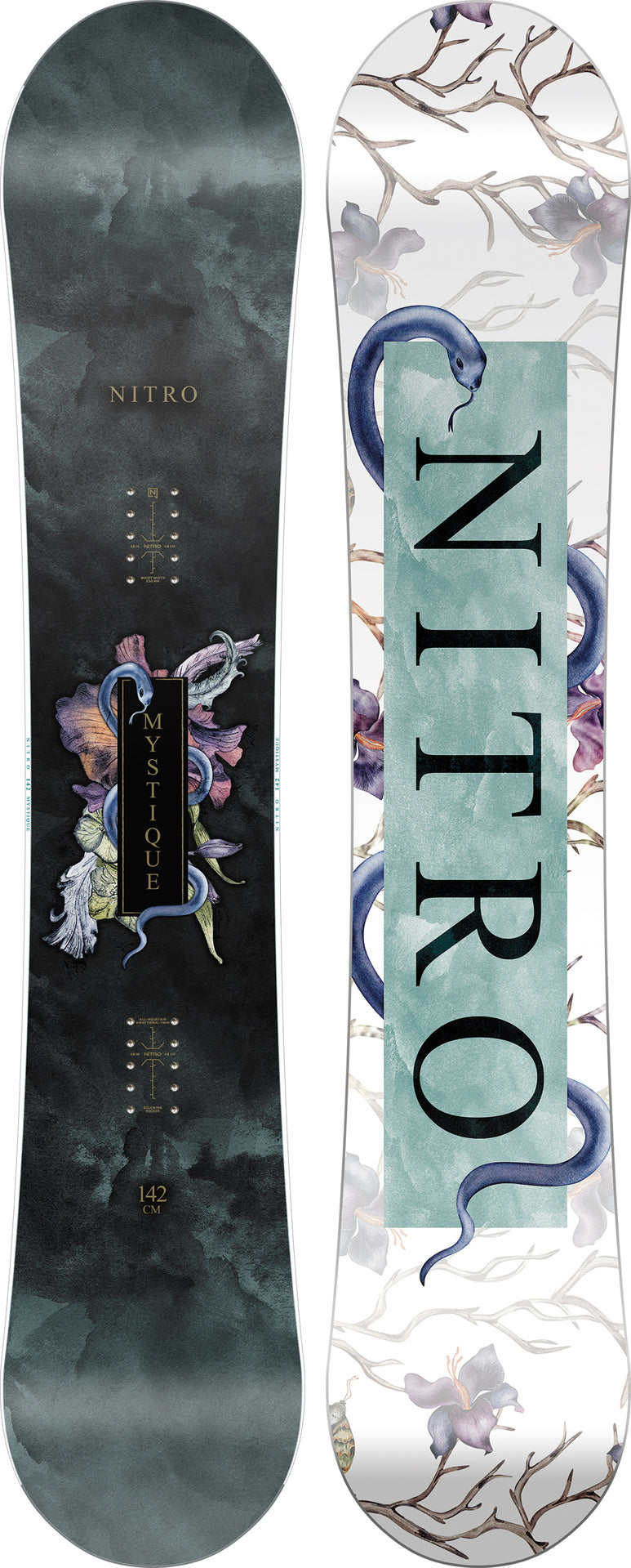 Nitro Mystique Damen-Snowboard 2027 – Ober- und Unterseite