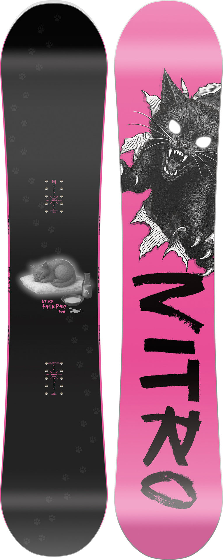 Nitro Fate Pro Damen-Snowboard 2027 – Ober- und Unterseite