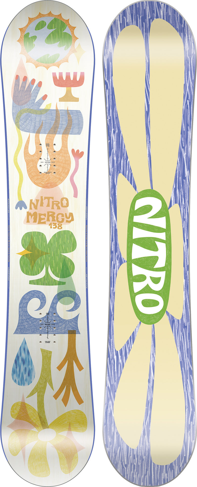 Nitro Mercy Damen-Snowboard 2027 – Ober- und Unterseite