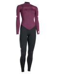ION Trinity Core Semidry 3/2 Front Zip Damen – dark cherry/black – Vorderansicht