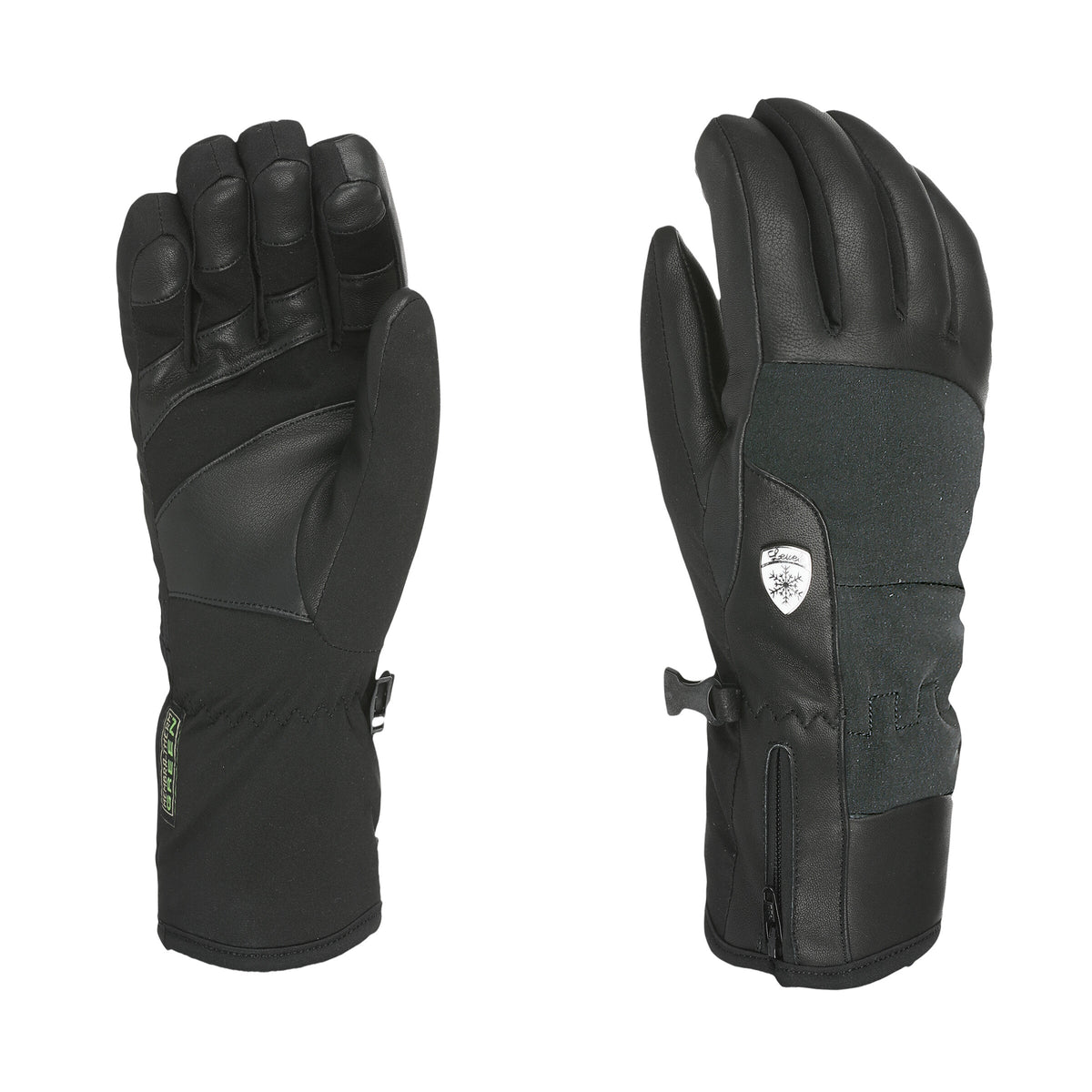 Level Iris W Damen-Skihandschuhe in Schwarz