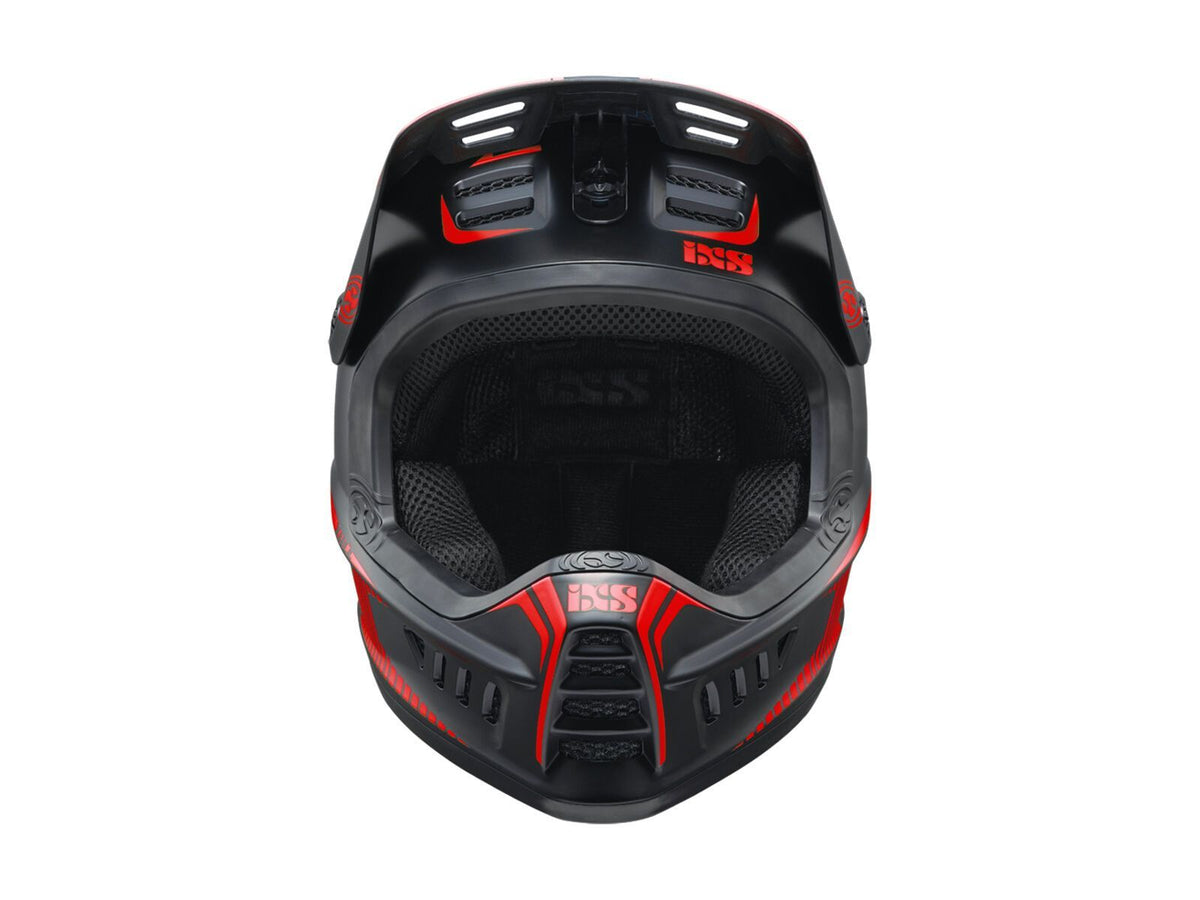 iXS Xact Fullface Helm – Black / Fluo Red – Ansicht 2