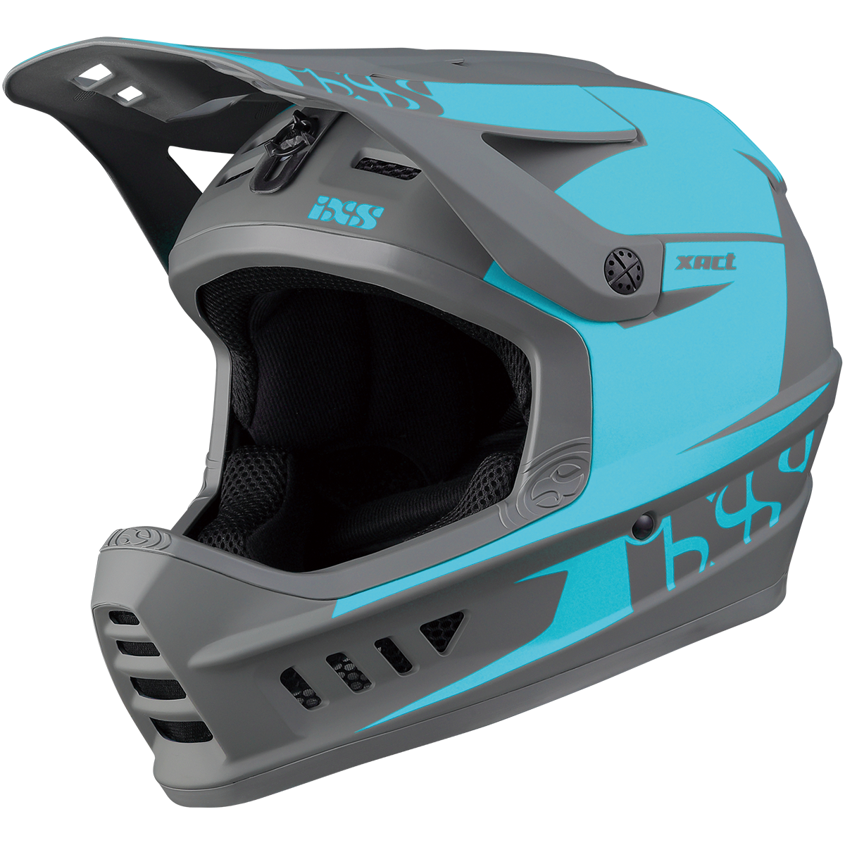 iXS Xact Evo Fullface Helm – Lagoon / Graphite – Ansicht 1