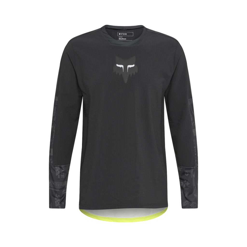 FOX Defend Thermal Lunar SE Langarmtrikot – Schwarz Vorderansicht