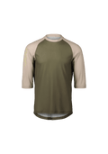 POC MTB Pure 3/4 Jersey – Epidote Green / Beige Vorderansicht