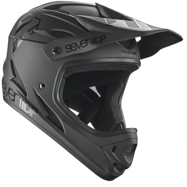 7iDP M1 Fullface Helm – Black / Gloss Black – Ansicht 1