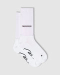 FINGERSCROSSED Aero 2.0 Logo Horizontal White – Radsocken in Weiß