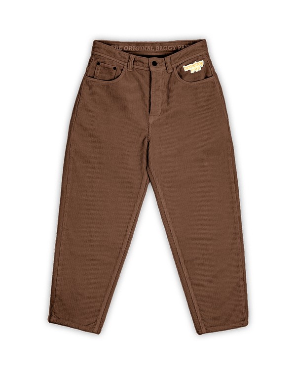 Homeboy X-tra Baggy Cord Hose – Chocolate Brown – Vorderansicht