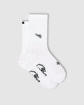FINGERSCROSSED Classic ANDIAMO! Bicicletta – weiße Radsocken mit Motiv