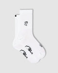 FINGERSCROSSED Classic ANDIAMO! Caffè – weiße Radsocken mit Motiv