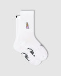 FINGERSCROSSED Classic ANDIAMO! Gelato – weiße Radsocken mit Motiv