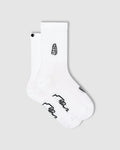 FINGERSCROSSED Classic ANDIAMO! Parmigiano – weiße Radsocken mit Motiv