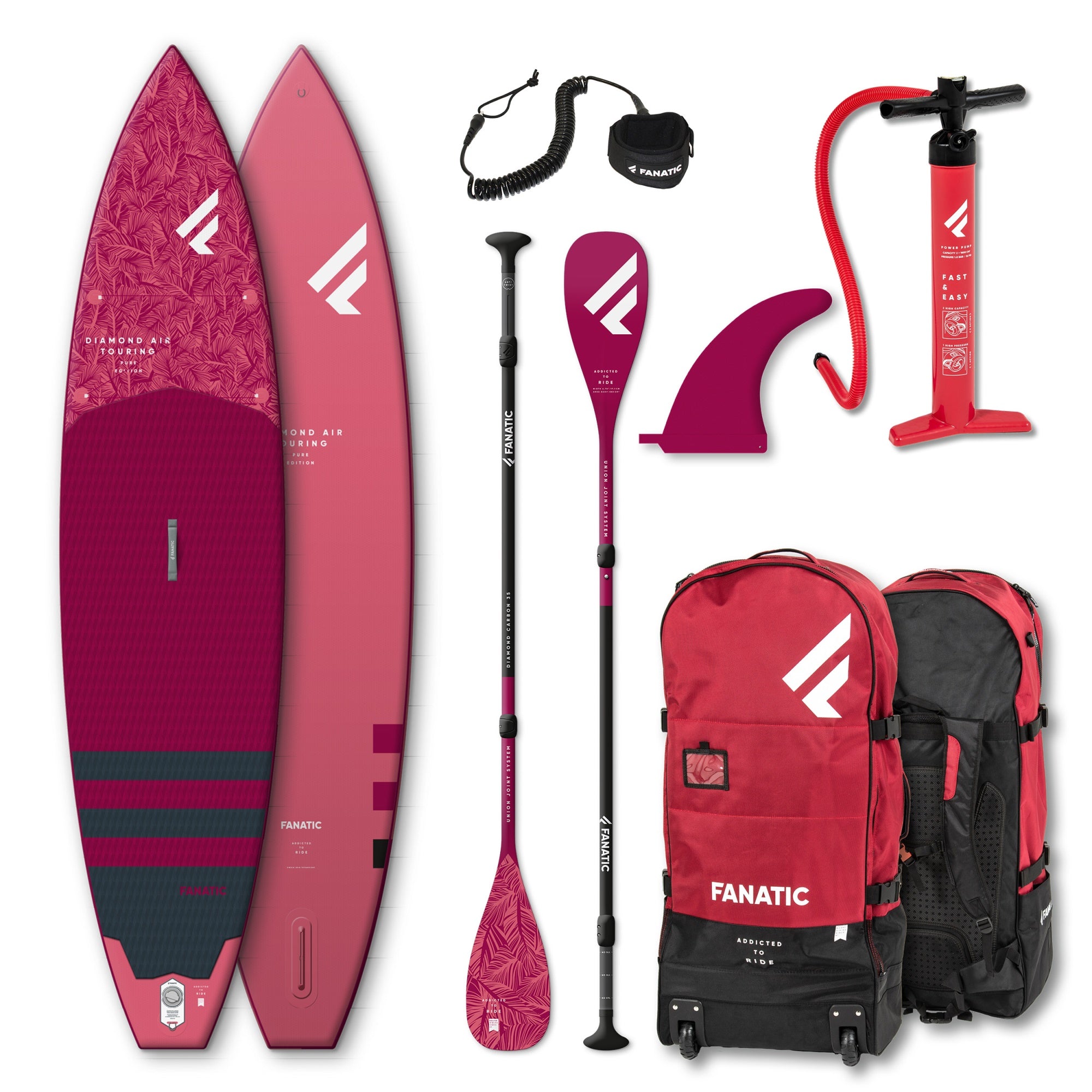 FANATIC Package Paket Diamond Air Touring SET incl. Paddel und Leash