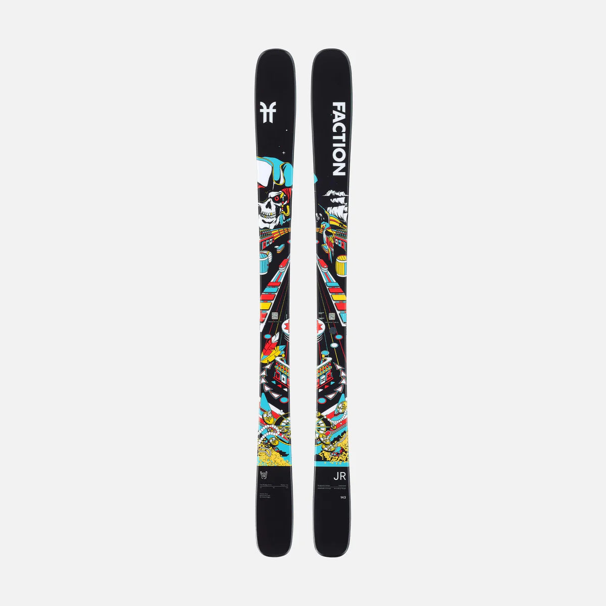 Faction Prodigy JR W26 Kinder-Freestyle-Ski ohne Bindung – Paar mit farbiger Parade-Grafik