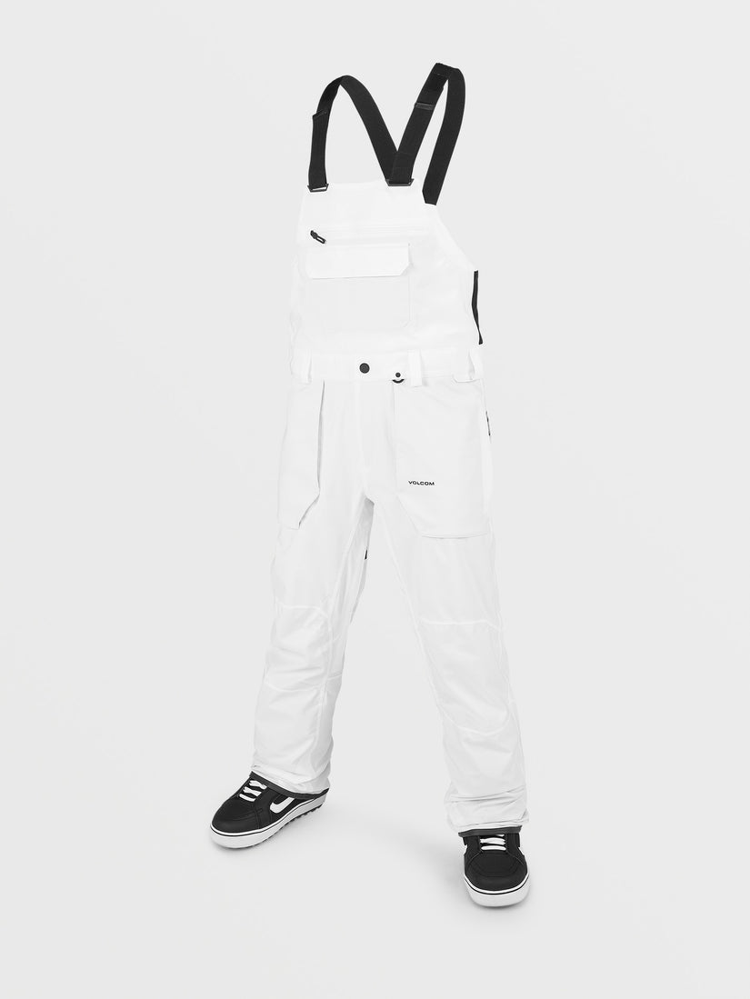 Volcom Roan Bib Overall Herren-Snowboardlatzhose – White – Vorderansicht