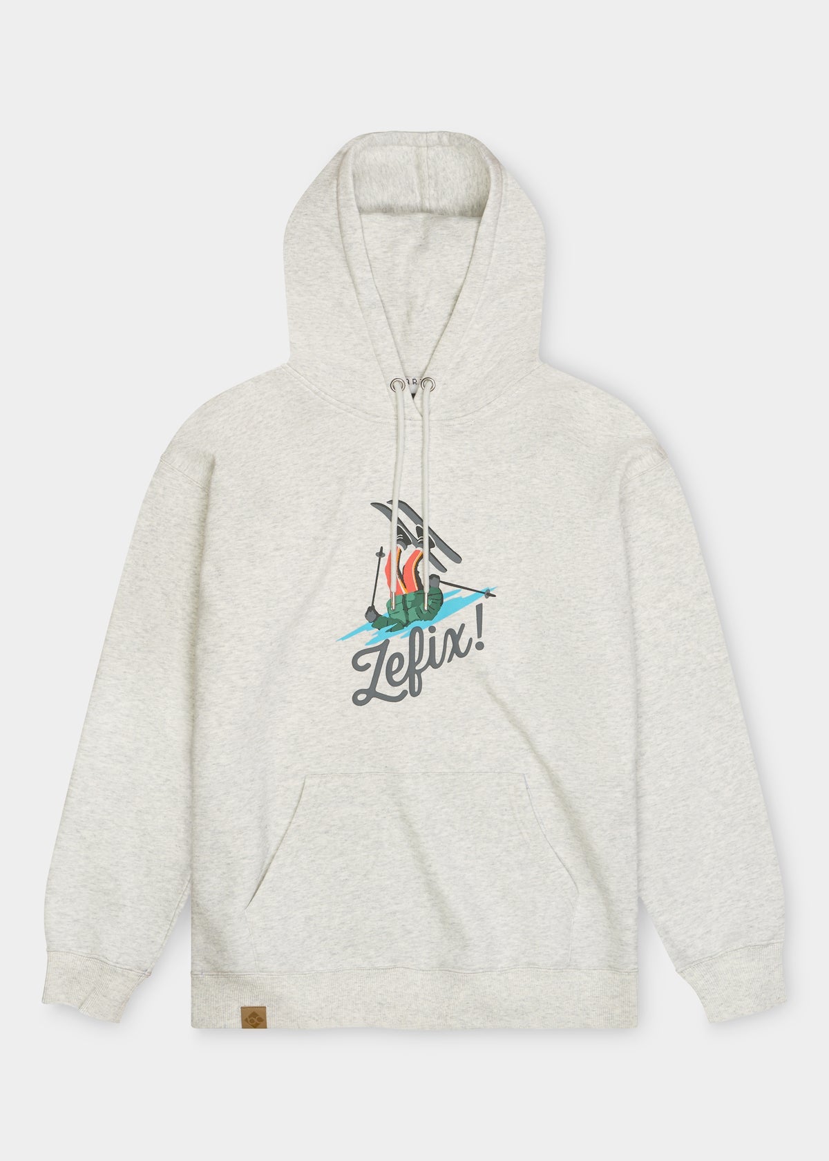 Bavarian Caps Hoodie Zefix in Cremegrau meliert
