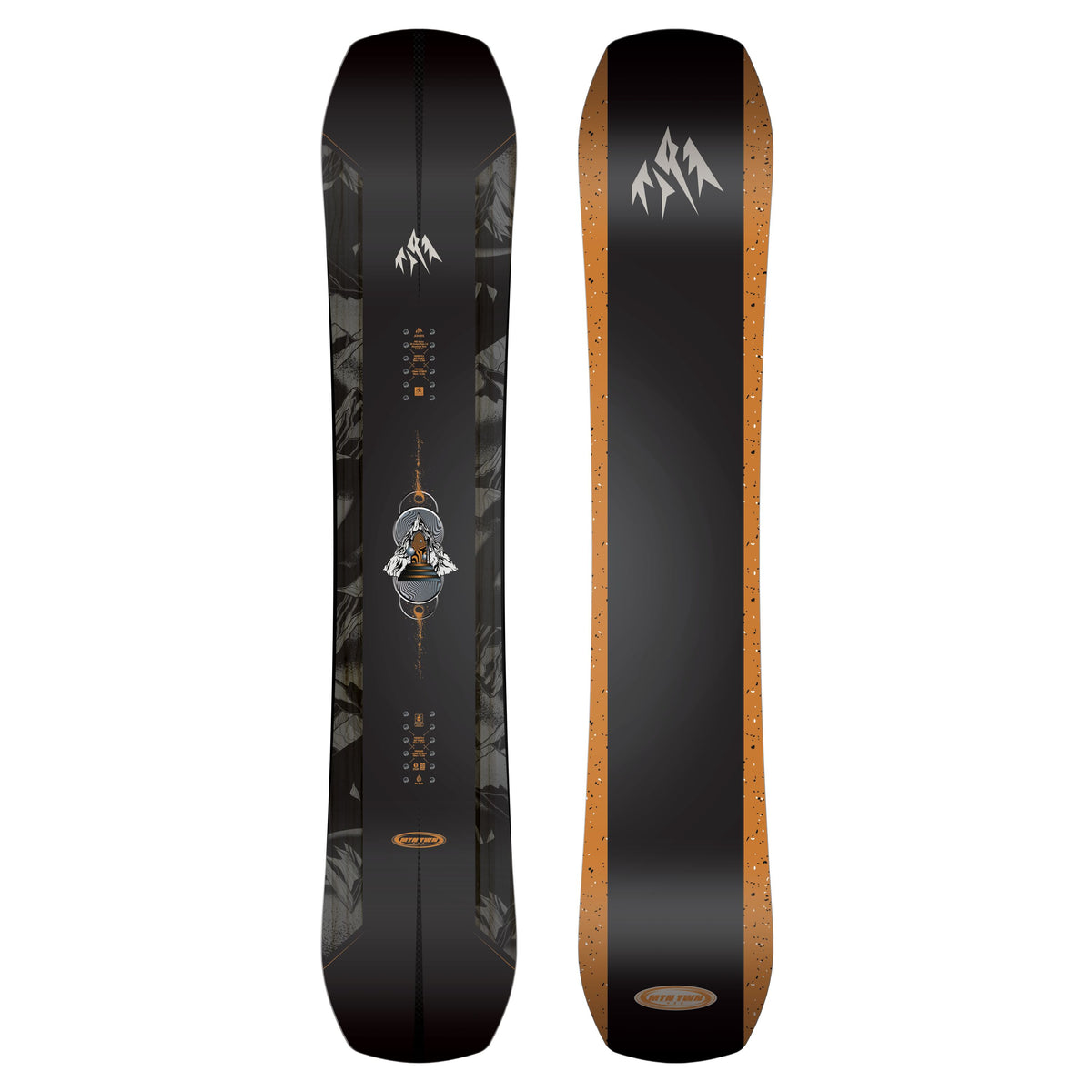 Jones Mountain Twin Pro Snowboard 2026 in Black – Oberseite und Belag