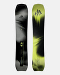 Jones Howler Snowboard 2026 – Oberseite und Base in Schwarz mit gelbgrünen Akzenten