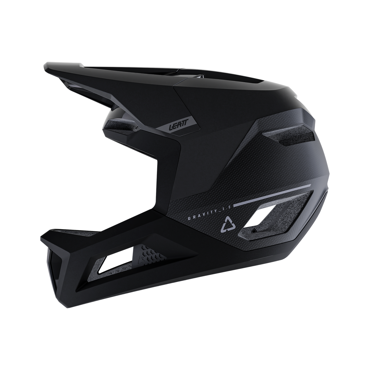 Leatt MTB Gravity 5.0 Fullface Helm – Black – Ansicht 3