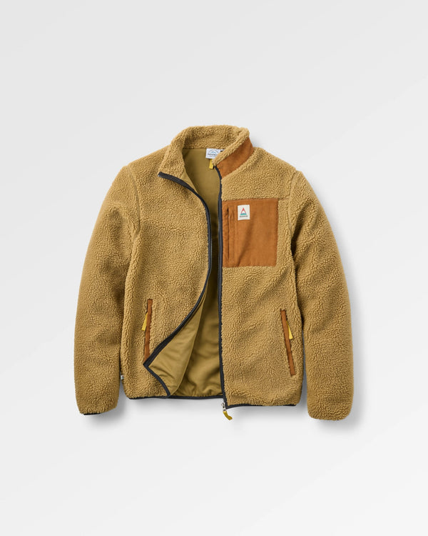 Passenger Trekker Deep-Pile Sherpa-Fleecejacke – Biscuit – Vorderansicht