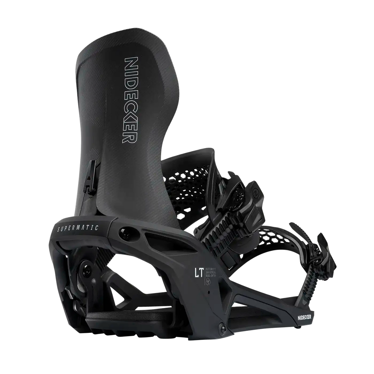 Nidecker LT Supermatic 2026 Snowboardbindung in Black – Produktansicht
