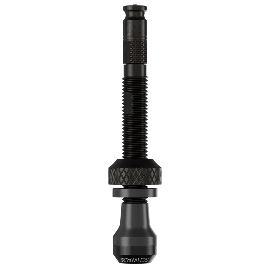 SCHWALBE Tubeless-Ventil Clik Valve, schwarz, aus Aluminium, 60 mm SCV-Ventil