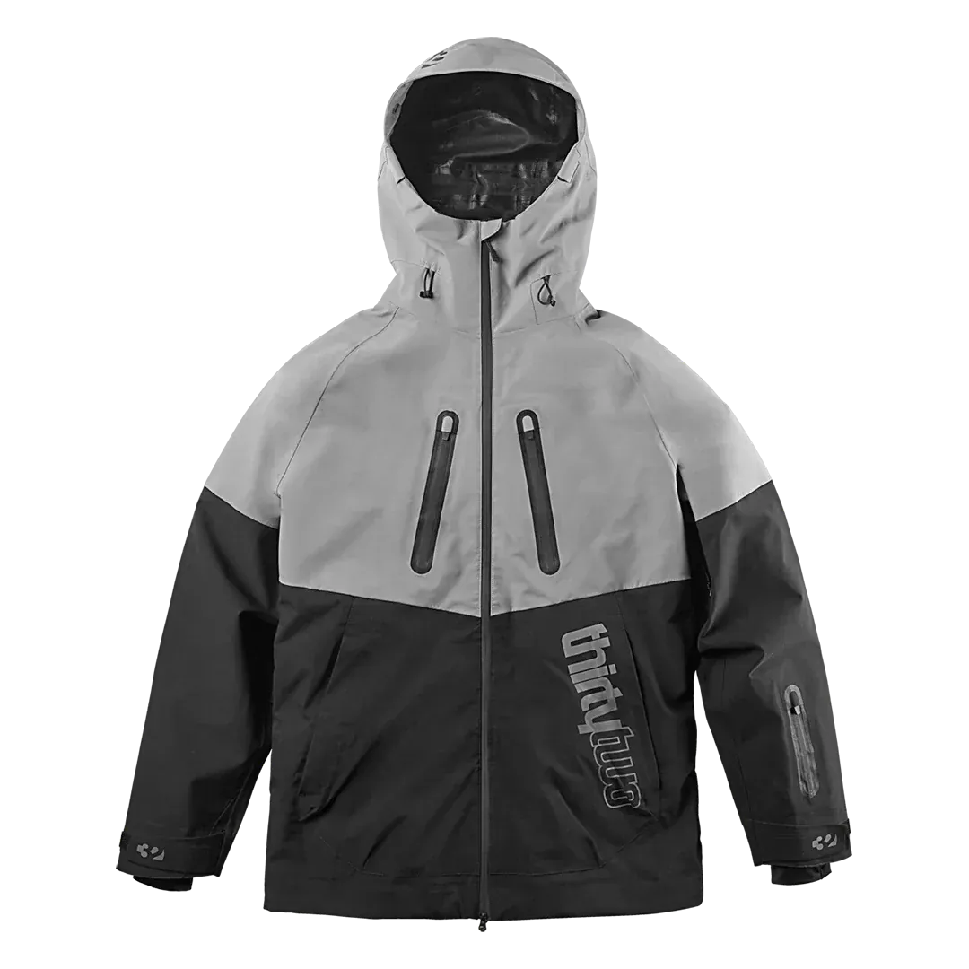 ThirtyTwo TM-3 Recycled Herren-Snowboardjacke Black/Grey – Vorderansicht