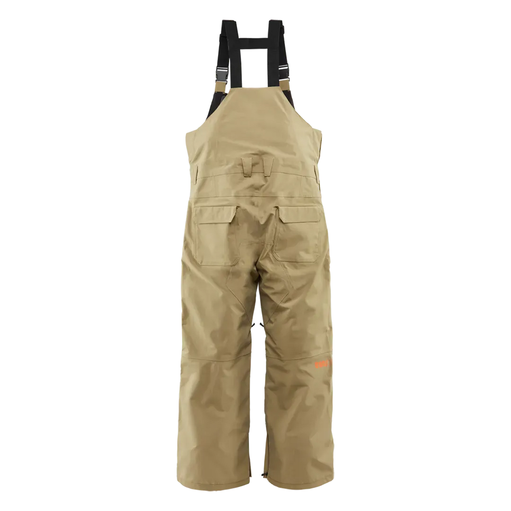 ThirtyTwo Basement Bib Herren-Snowboardlatzhose – Khaki – Rückansicht