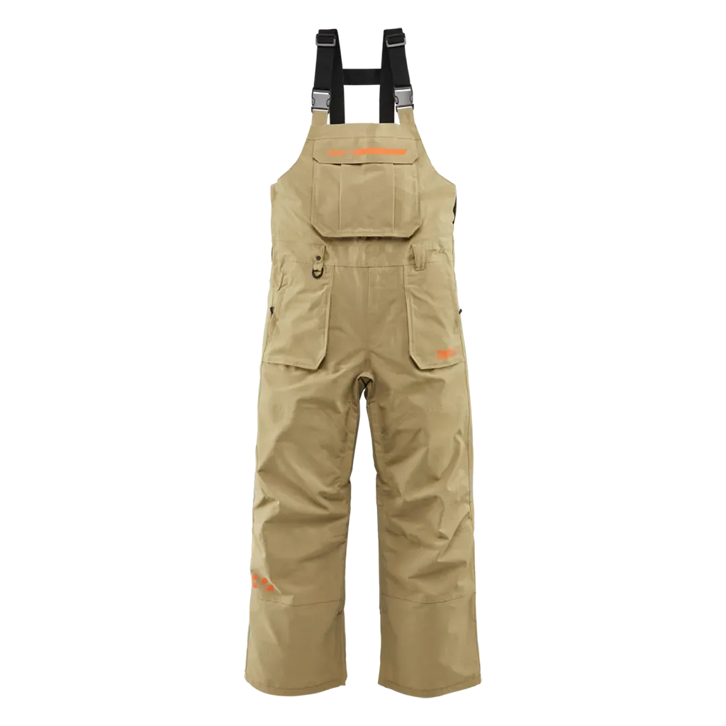 ThirtyTwo Basement Bib Herren-Snowboardlatzhose – Khaki – Vorderansicht