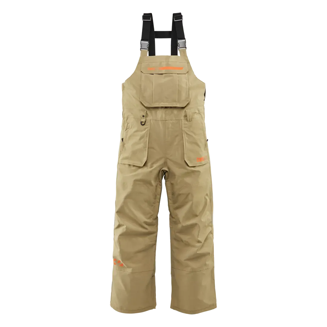 ThirtyTwo Basement Bib Herren-Snowboardlatzhose – Khaki – Vorderansicht
