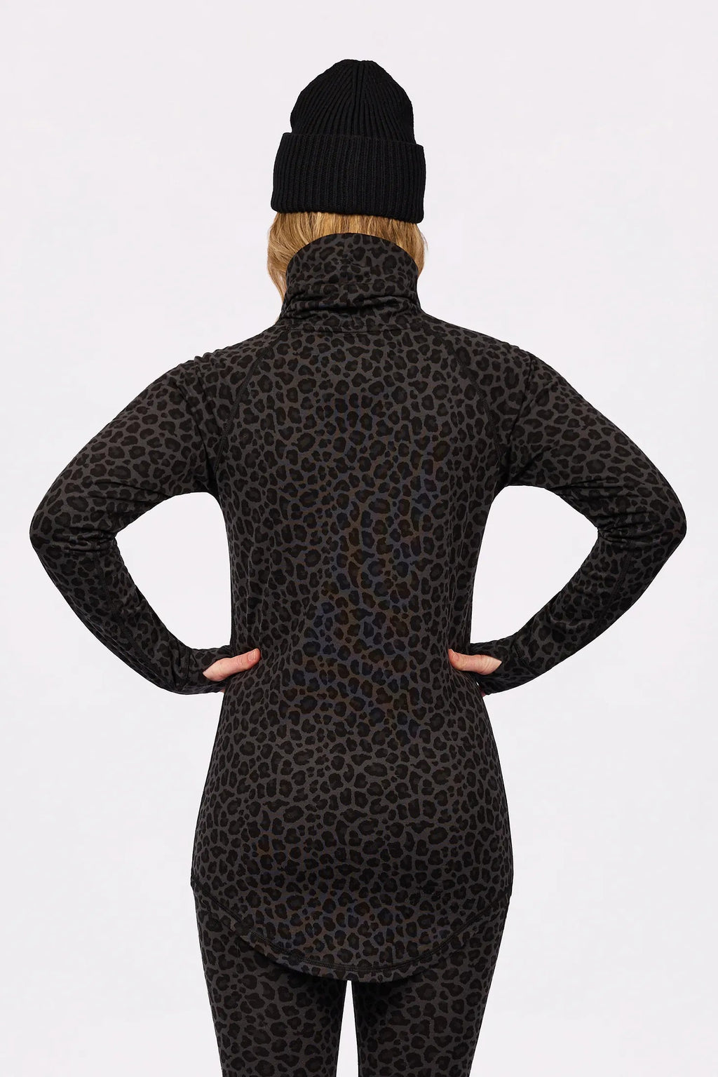 Eivy Icecold Merino Wool Top – Black Leopard – 3