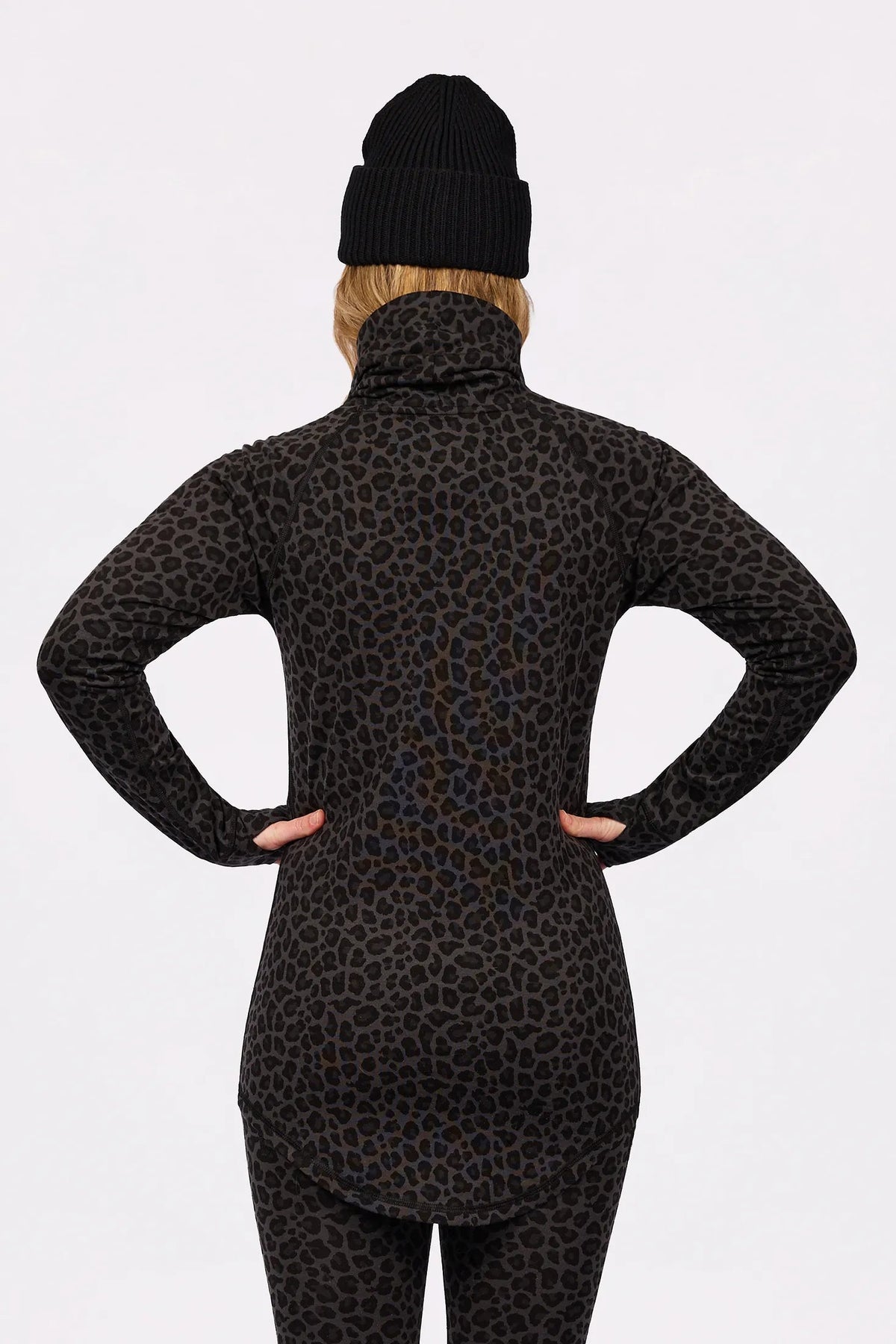 Eivy Icecold Merino Wool Top – Black Leopard – 3