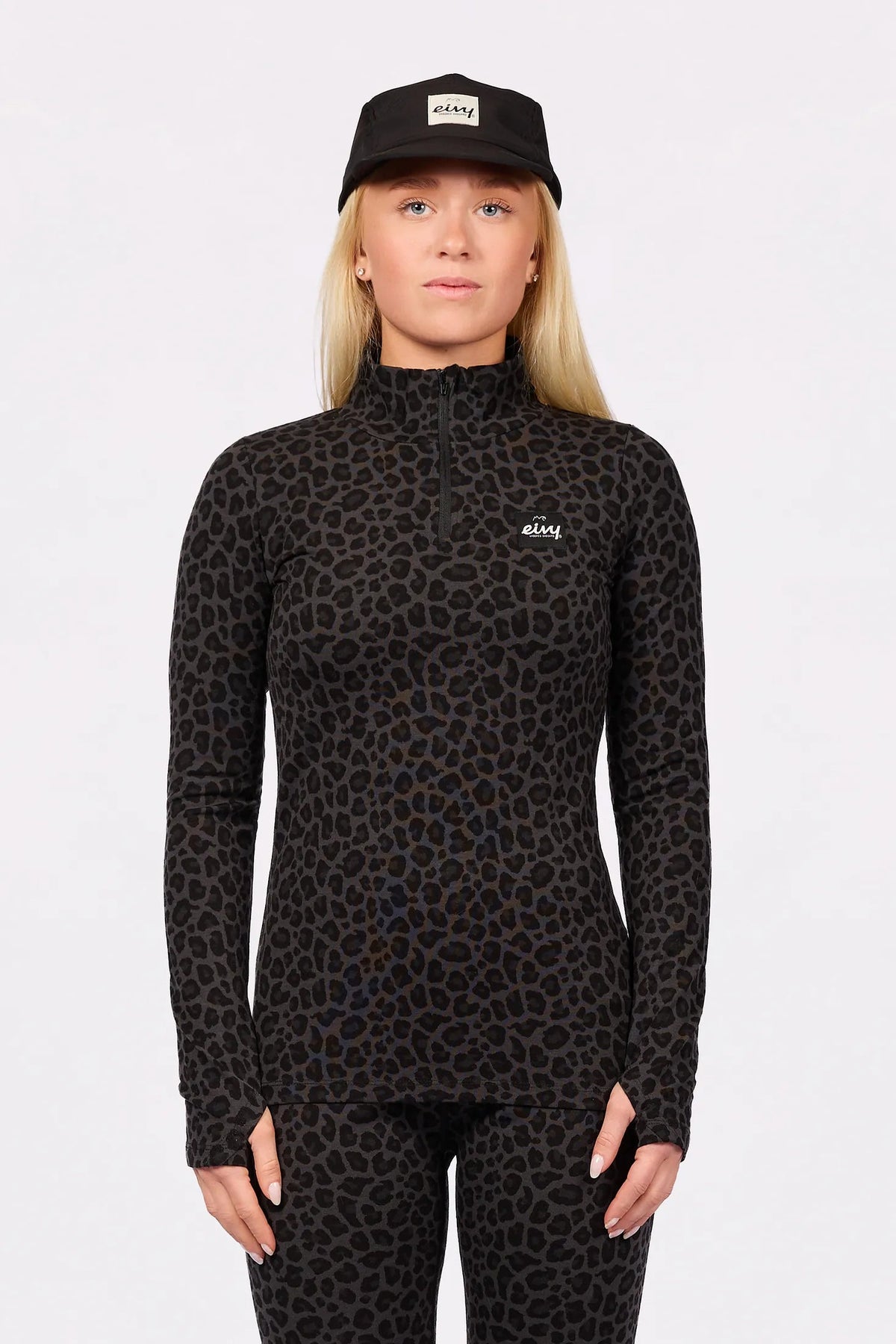 Eivy Journey Merino Wool Top – Black Leopard – 1