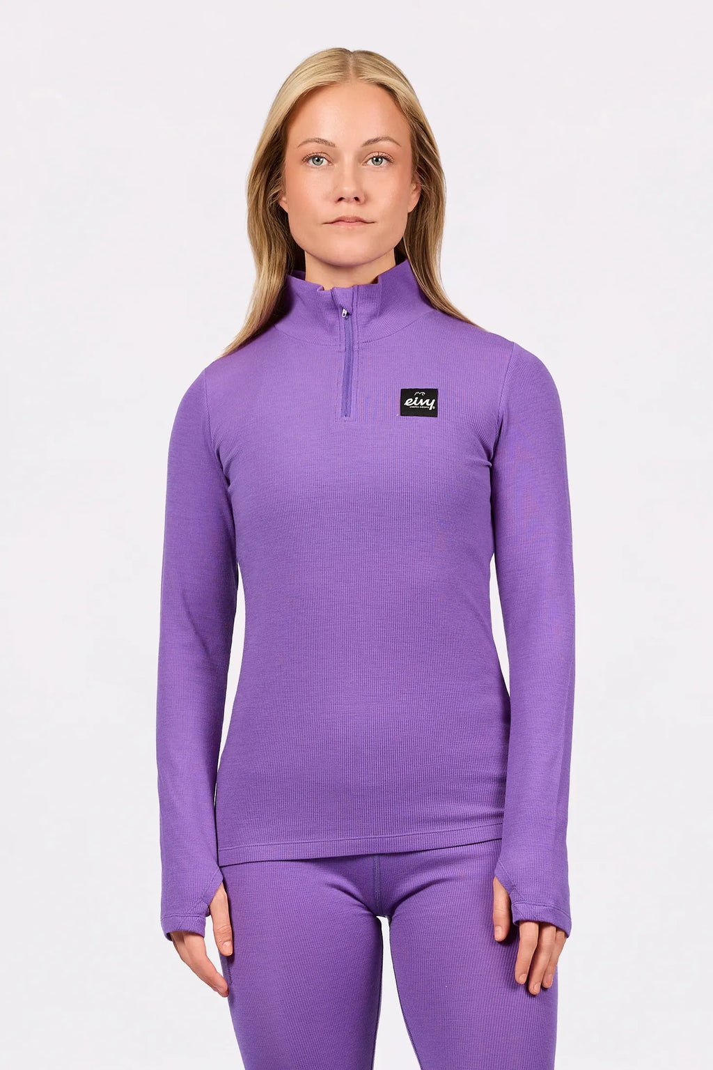 Eivy Journey Merino Wool Rib Top – Grape – 1
