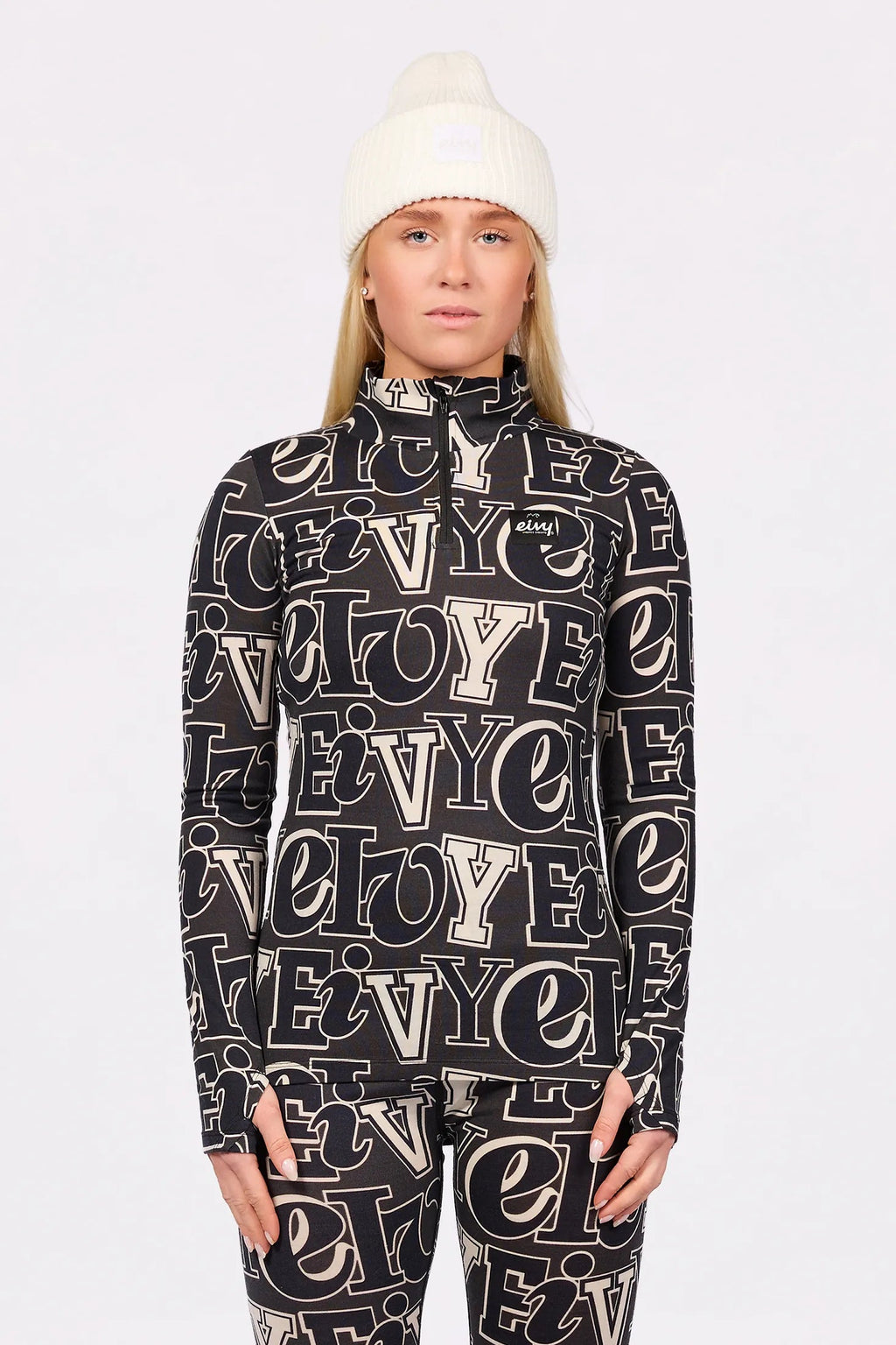 Eivy Journey Merino Wool Top – Typo Black – 1