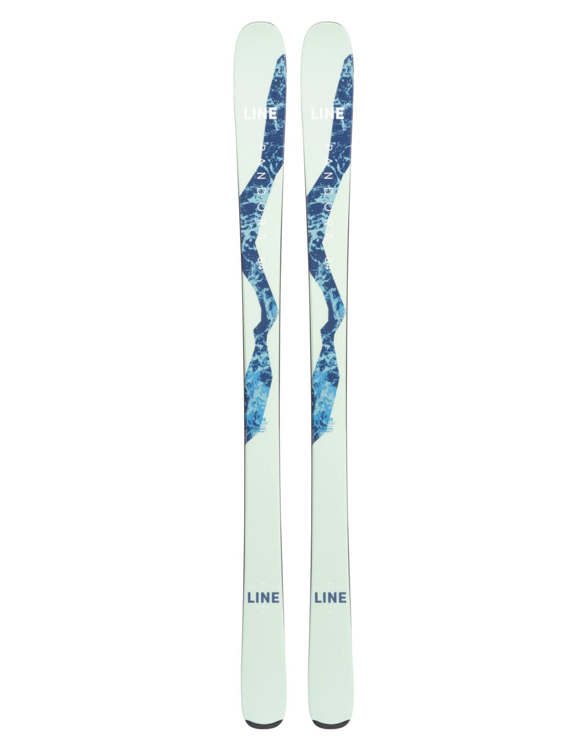 LINE Pandora 84 Damen-Allmountain-Ski in Hellgrün und Blau – Modellabbildung