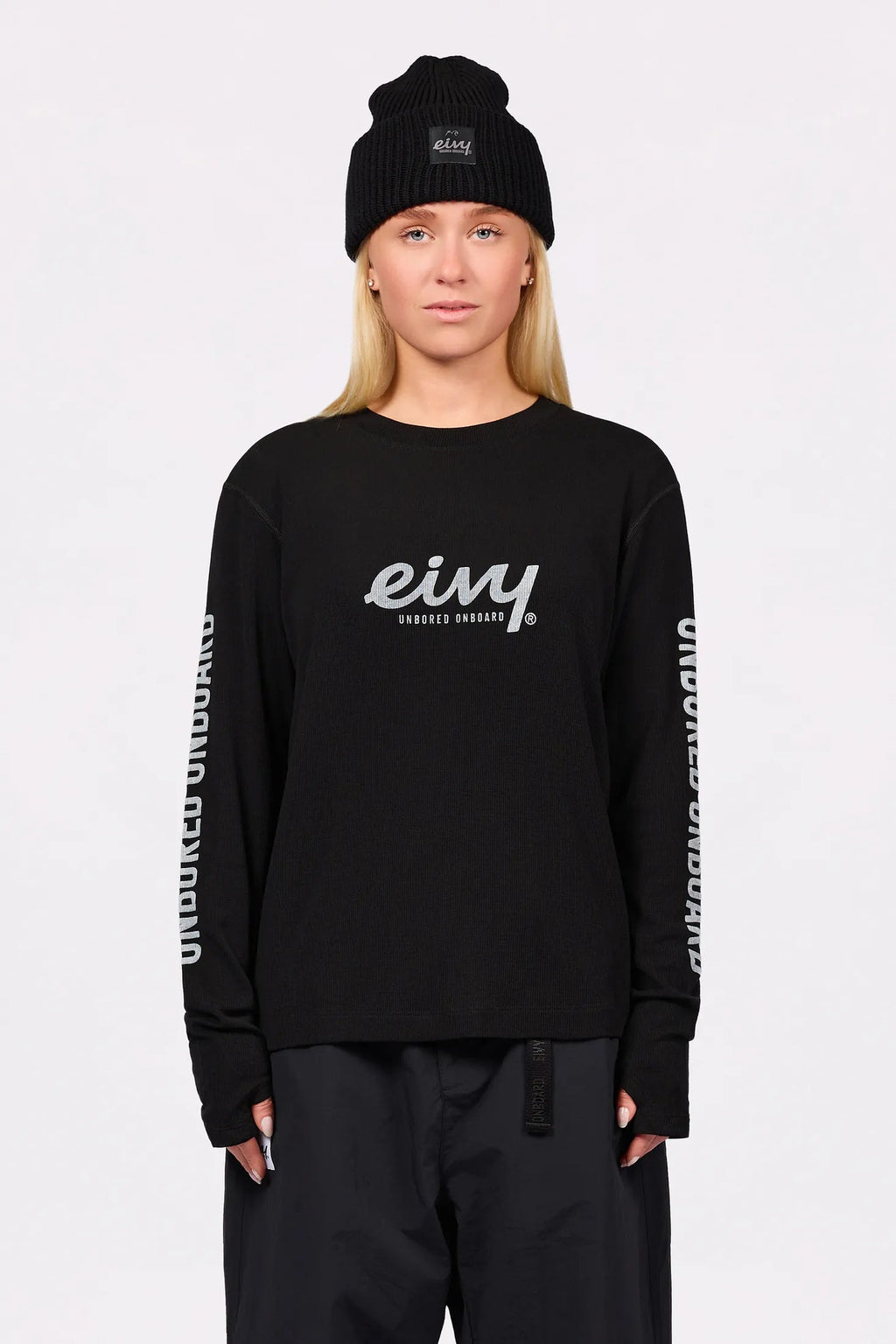 Eivy Loose Fit MX Merino Wool Rib Top – Black – 1